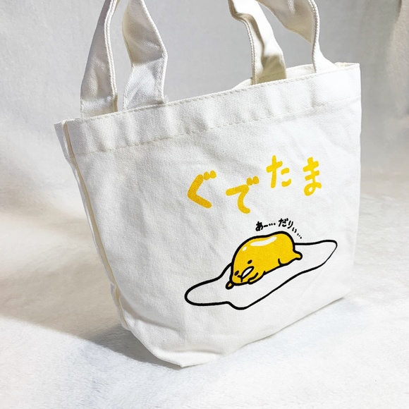 Sanrio Handbags - GUDETAMA Sanrio Mini Canvas Tote Bag
